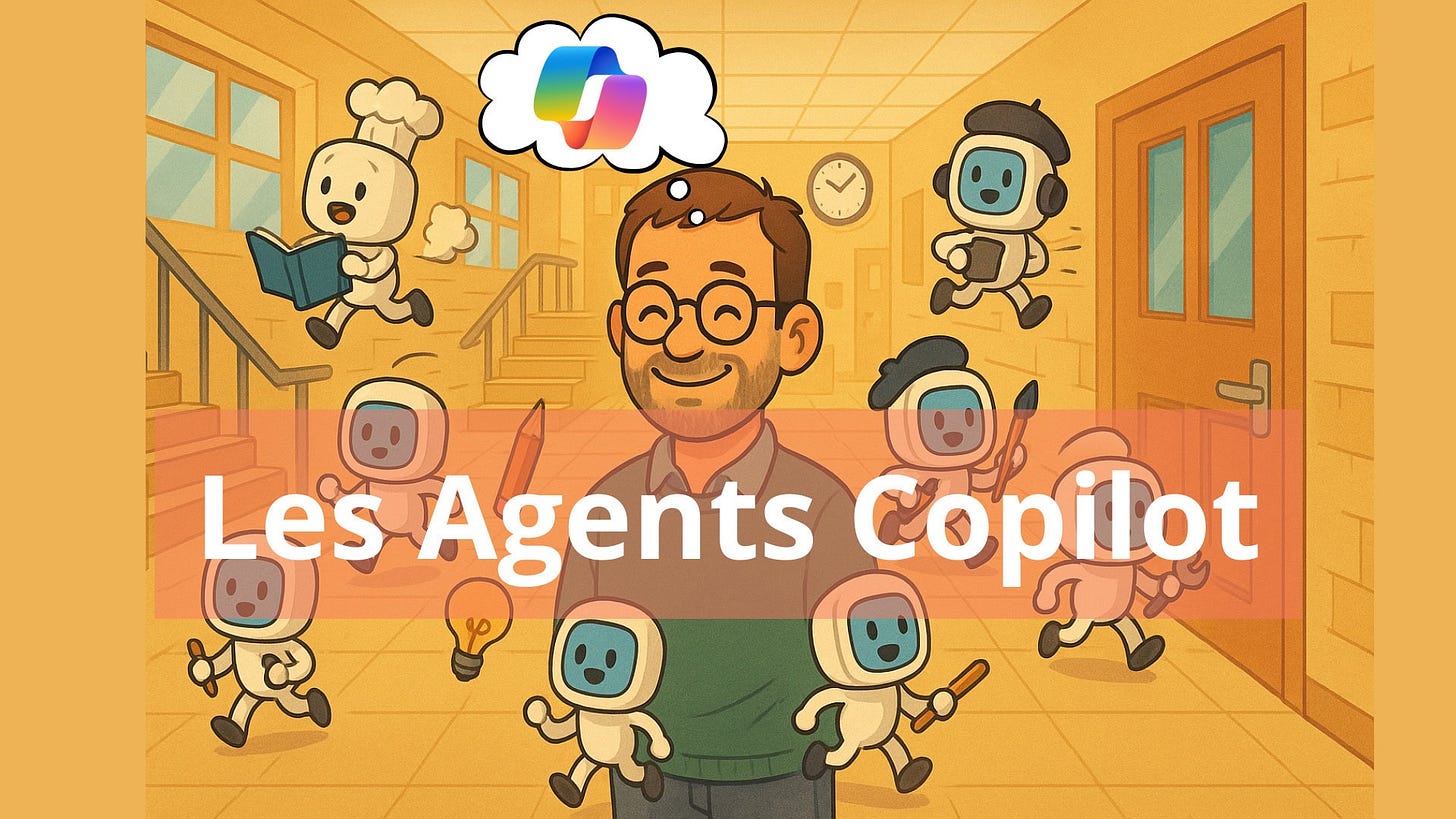 Un professeur heureux du gain de temps et de travail dans l'utilisation de ses agents IA