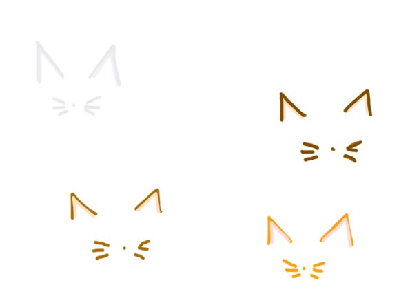 Cats in the snow