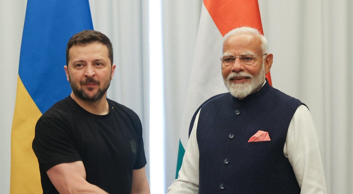 PM Modi in the August Company of Ukraine President Zelenskyy
