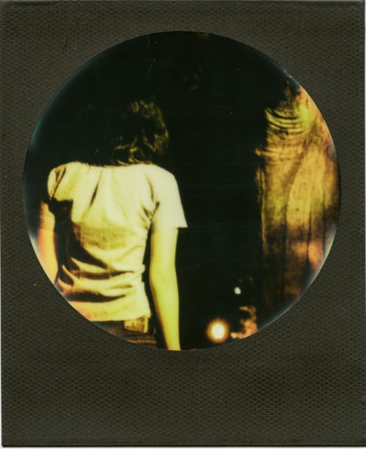 Pining Past – Joshua Sariñana, Original image caught on 35mm film using a Canon SLR, post-processed in iPhone, transfered to Impossible Polaroid Film