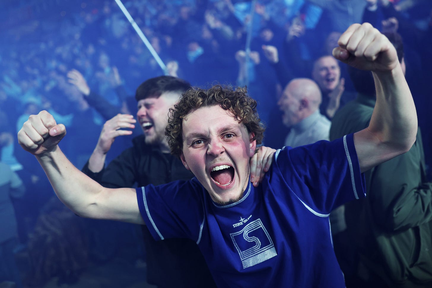 Coventry City fans celebrate after Bobby Thomas scores