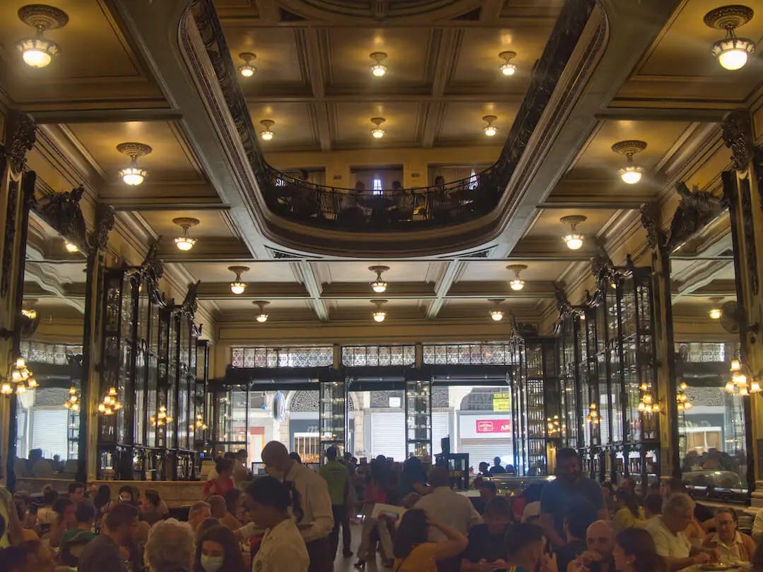 Interior of Confeitaria Colombo Rio de Janeiro