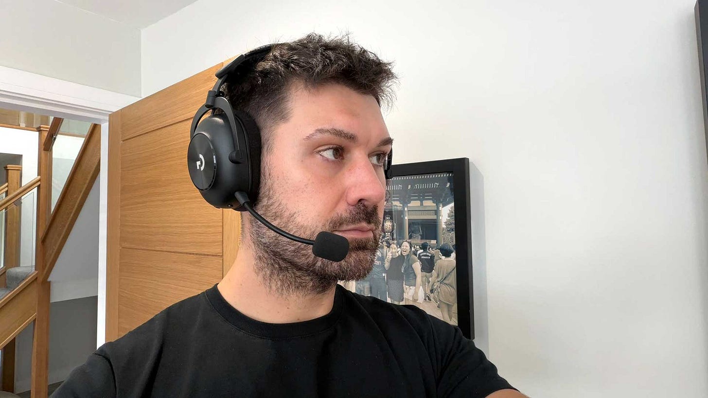 Adam wearing the Logitech G Pro X3 Lightspeed