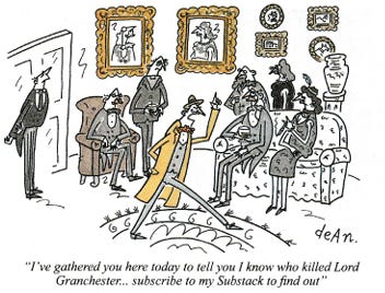 A whimsical illustration depicts a group of characters gathered in a room, with a character named deAn addressing the audience, hinting at a secret about Lord Granchester, while others surround them, suggesting a storytelling or revealing atmosphere.

AI-generated content may be incorrect.
