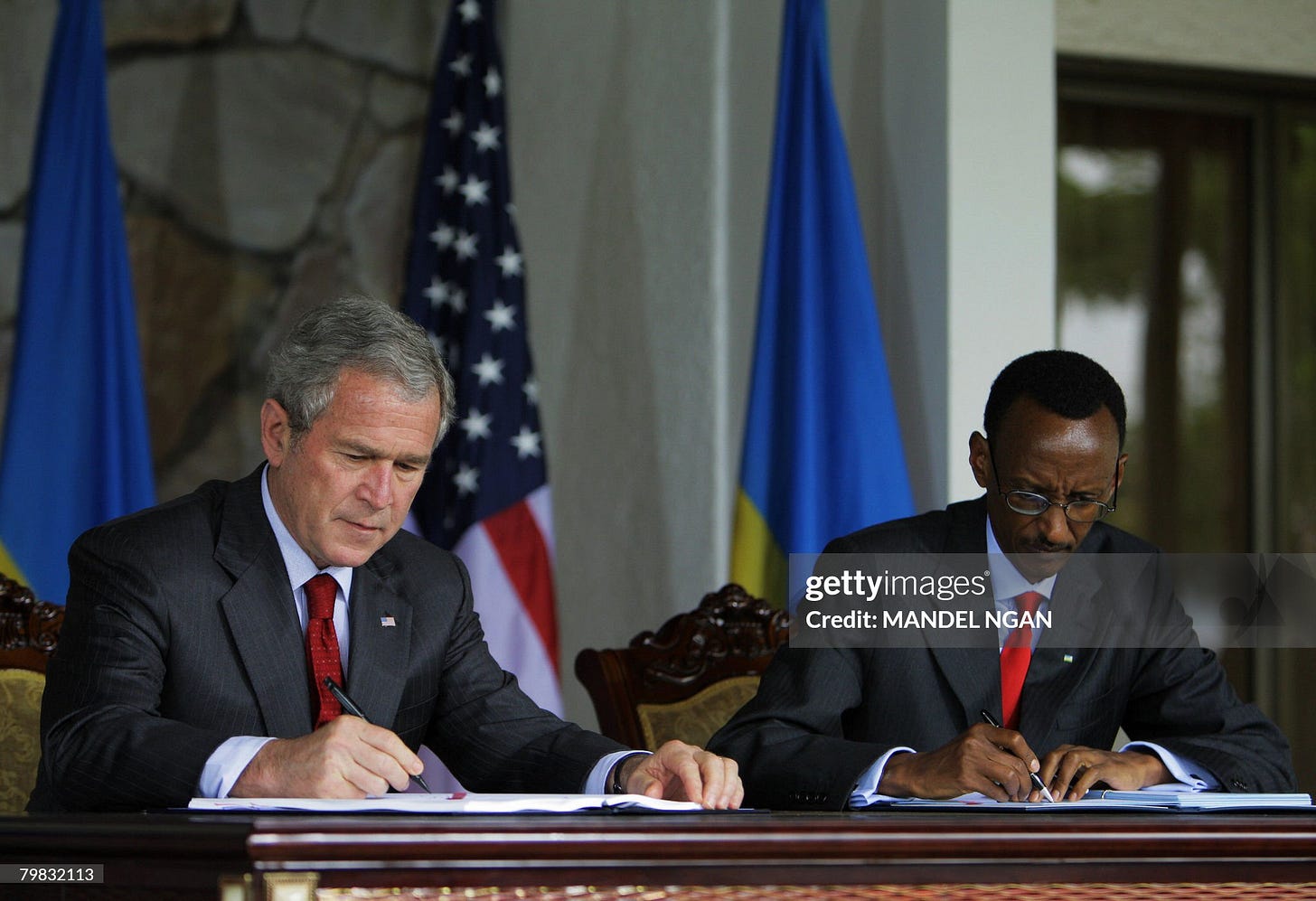 US President George W. Bush and Rwanda's US President George W. Bush and Rwanda's