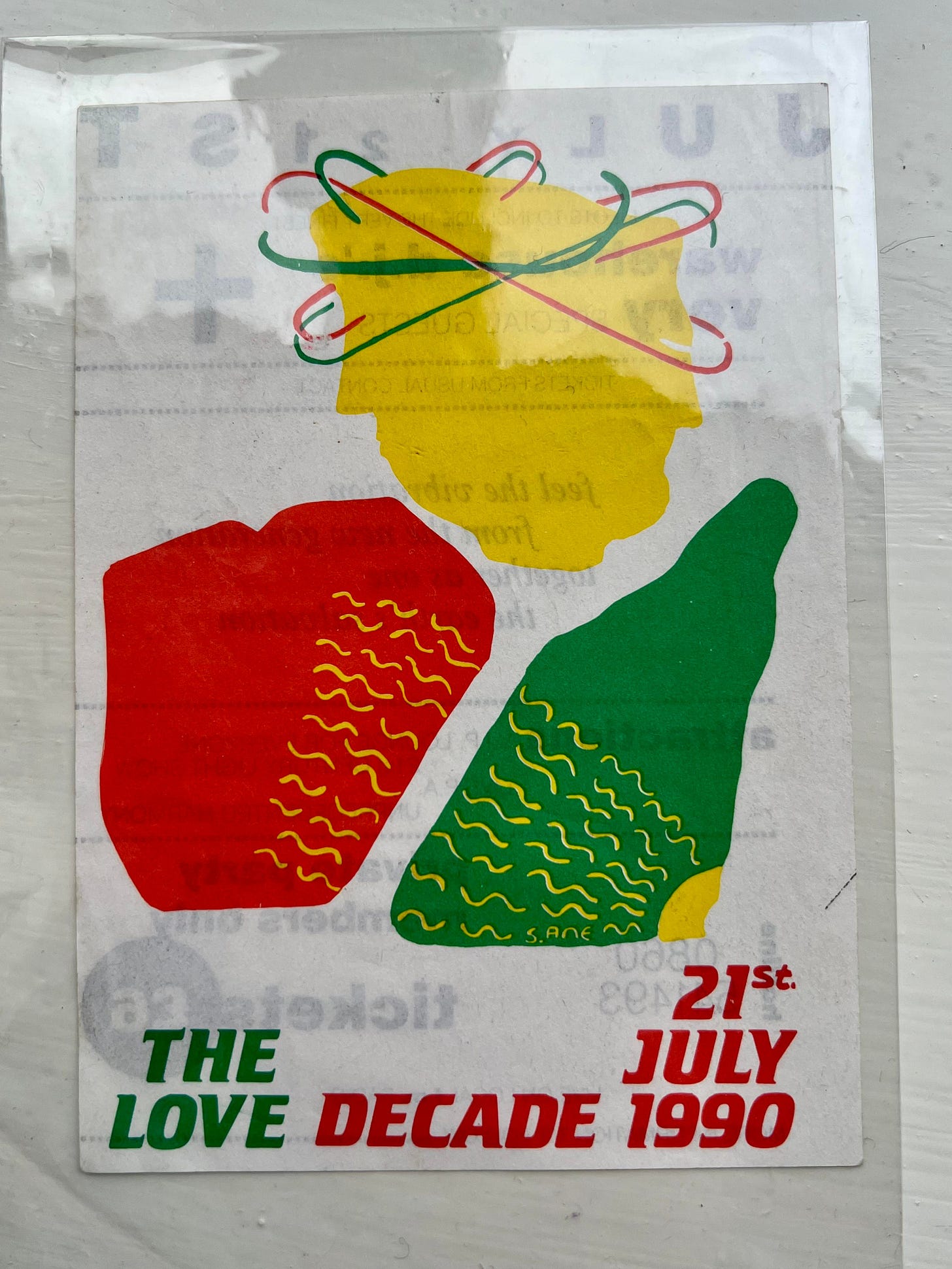 Original flyer for Gildersome rave of Adventures in Love (Thanks: Andy Stoddon)