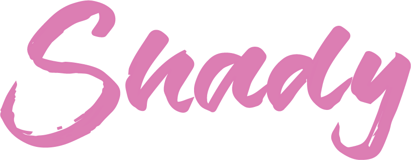 "Shady" written in pink handwriting