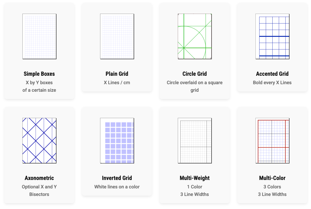 Print Your Own Customized Graph Paper, Writing Paper and more