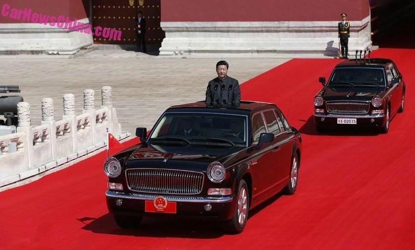 The Hongqi CA7600J at the Military Parade in China