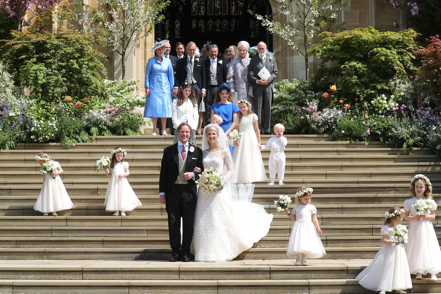 thomas kingston and lady gabriella windsor on their wedding day