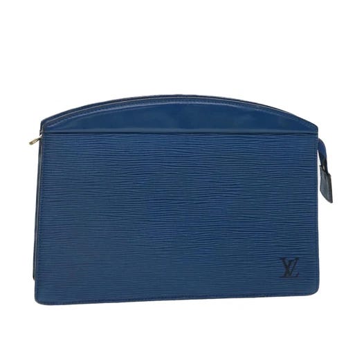 LOUIS VUITTON Epi Trousse Crete Clutch Bag Blue M48405 LV Auth 39974 - Picture 1 of 17