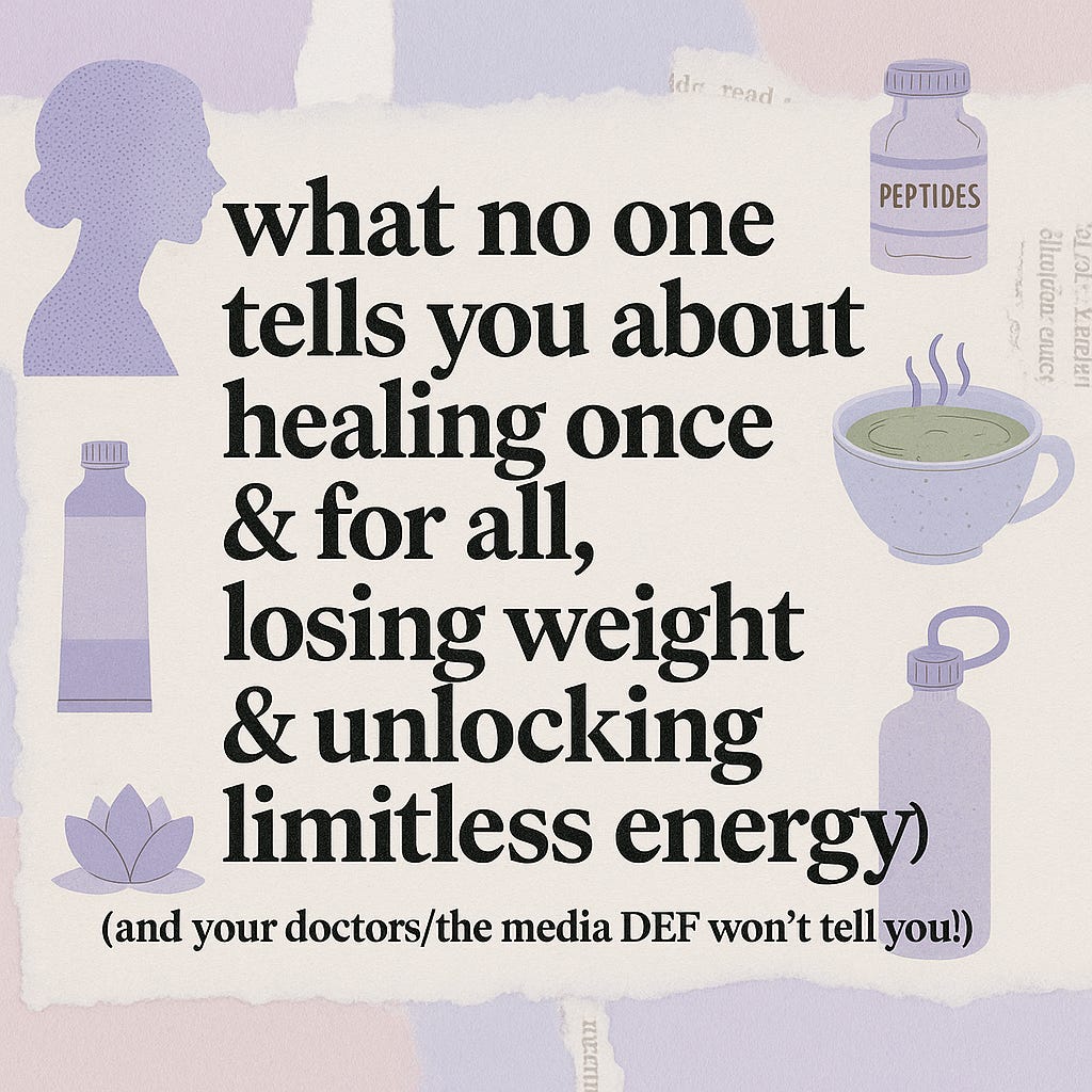 what no one tells you about healing once & for all, losing weight ...