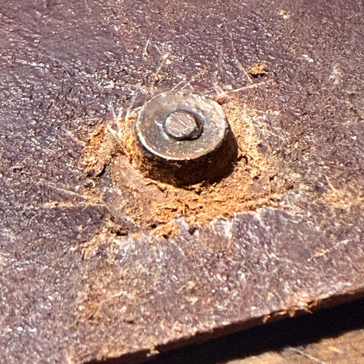 antique. leather for making my journal