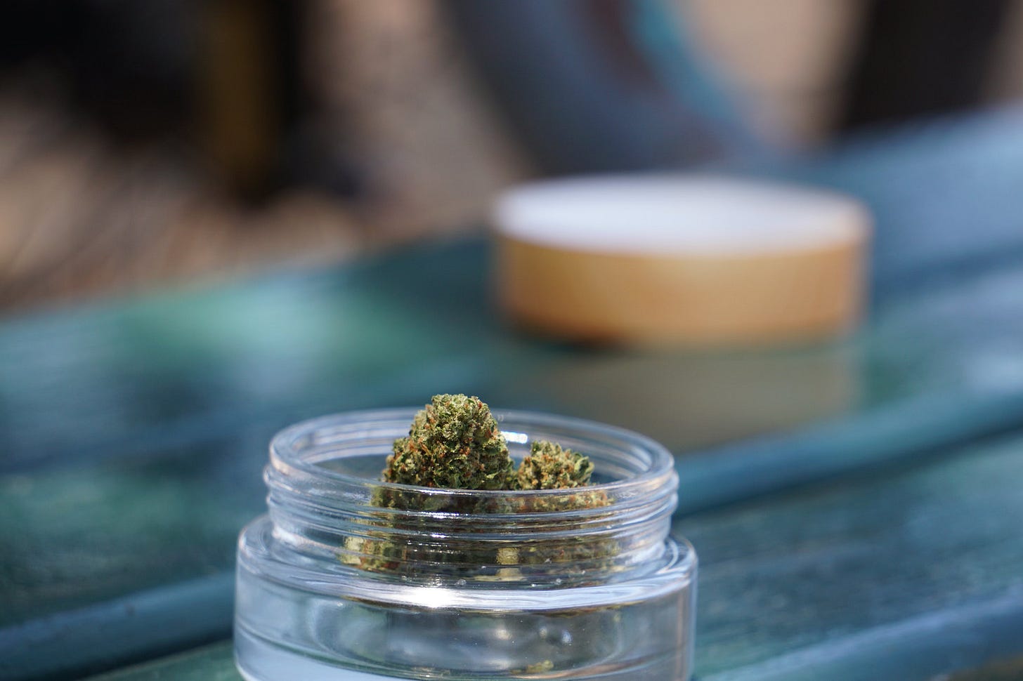 Marijuana in a jar