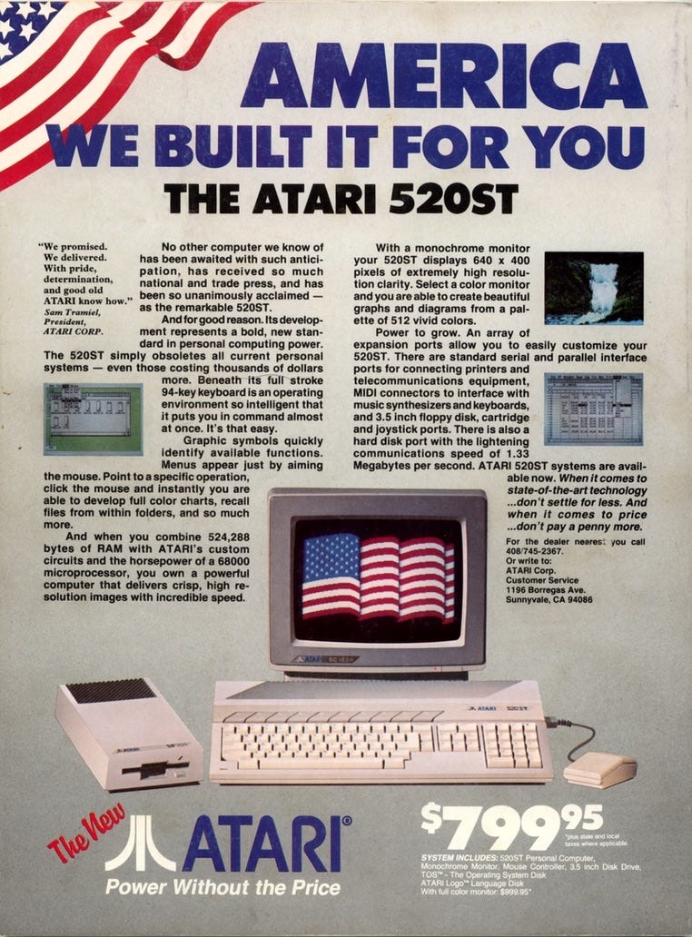 Atari ST Advertising