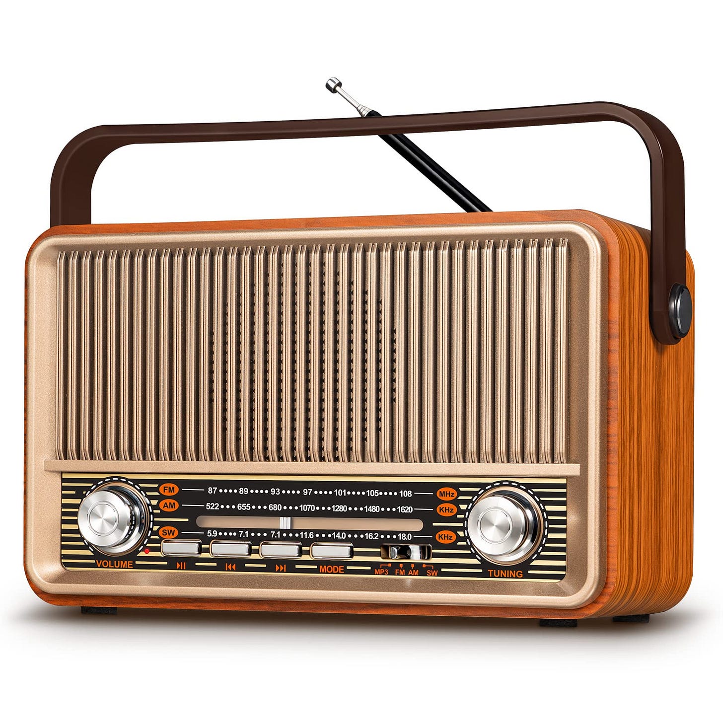 Amazon.com: PRUNUS J-120 Radio Portable AM FM, Transistor Radio Plug in  Wall or Rechargeable Battery Powered Radio for Home Outdoor,Retro Vintage  Bluetooth Speaker with AUX TF Card USB Playing : Electronics