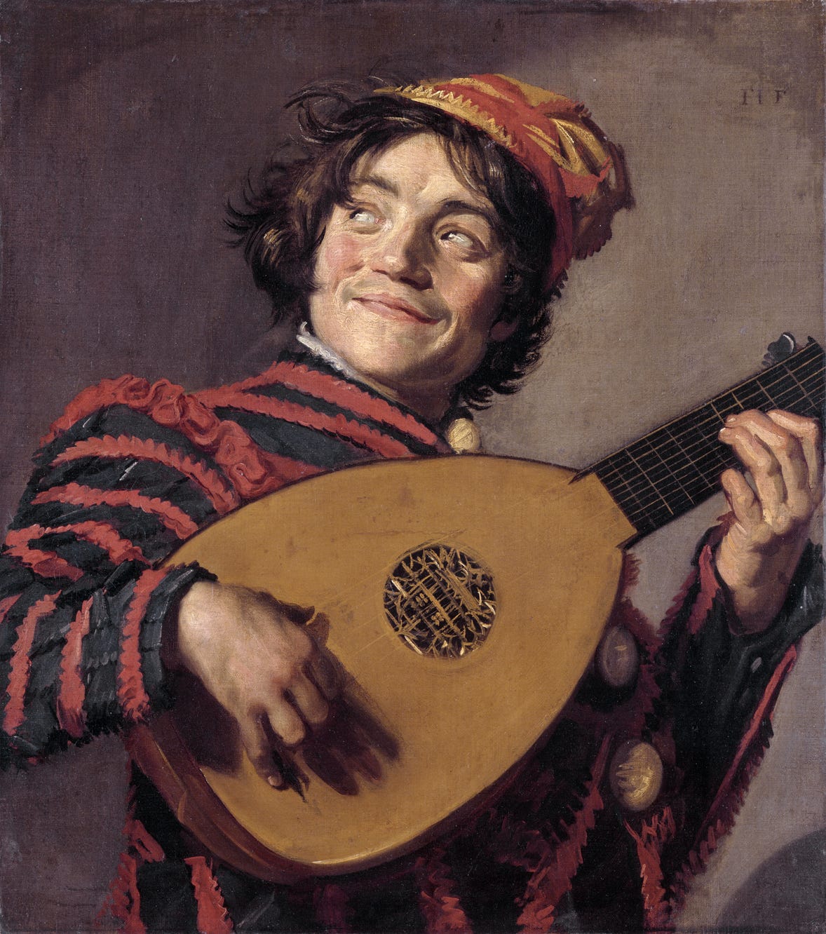 Frans Hals Buffoon Playing a Lute