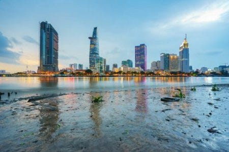 Le quartier des affaires d'Ho Chi Minh Ville au Vietnam Le quartier des affaires d'Ho Chi Minh Ville au Vietnam