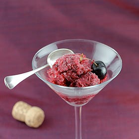 Mixed Berry Prosecco Sorbet & Cherry Prosecco Granità