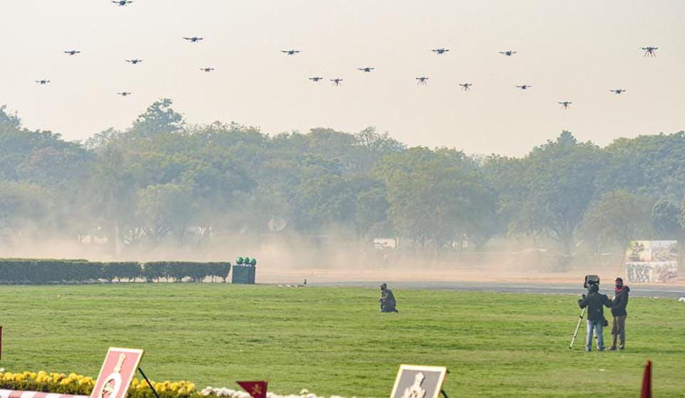 Swarm of drones