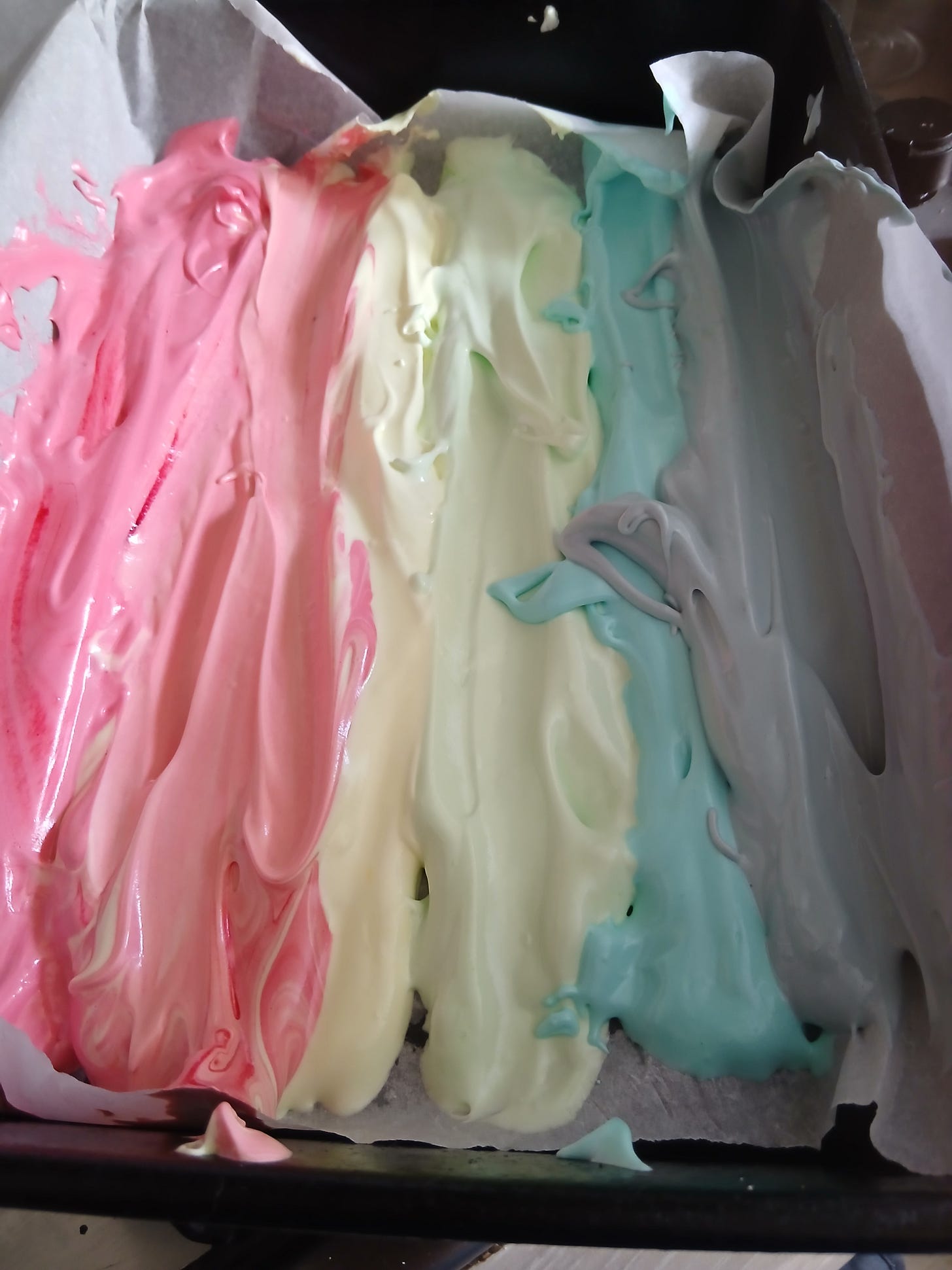 My teenaged daughter asked for a meringue Pride flag. Wish granted.