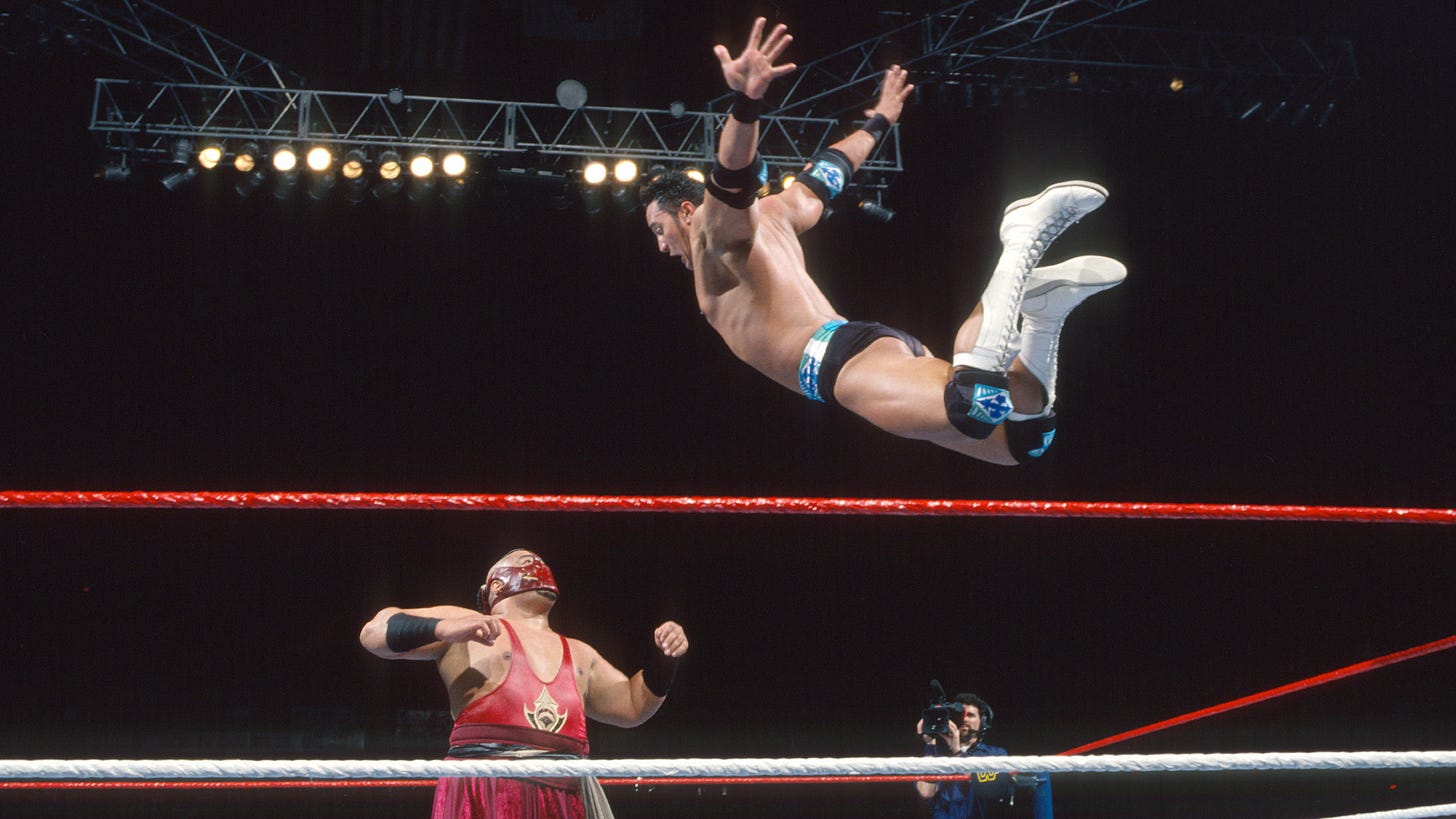 PsBattle: The Rock jumping off the top rope : photoshopbattles PsBattle: The Rock jumping off the top rope : photoshopbattles