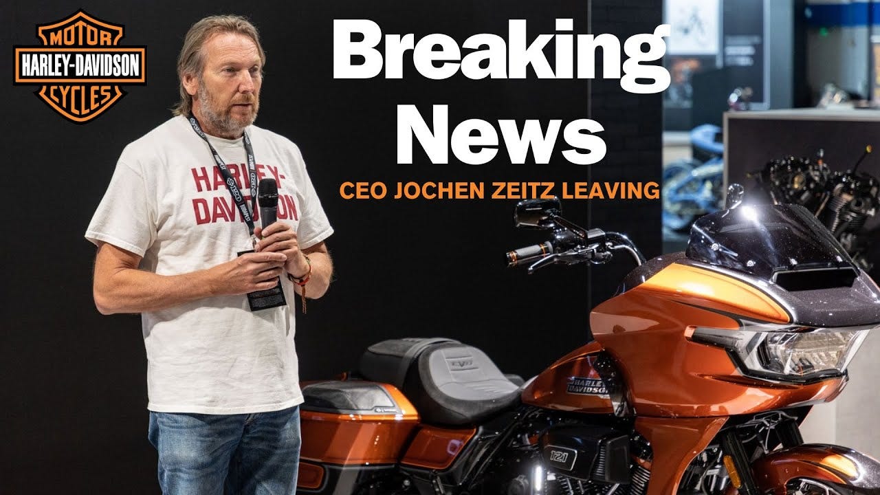 Harley Davidson CEO Jochen Zeitz is retiring.