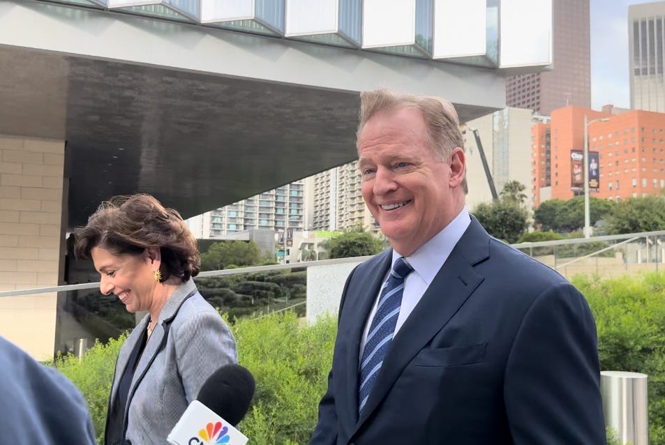 Roger Goodell and Jerry Jones testify in NFL antitrust trial at LA federal courthouse