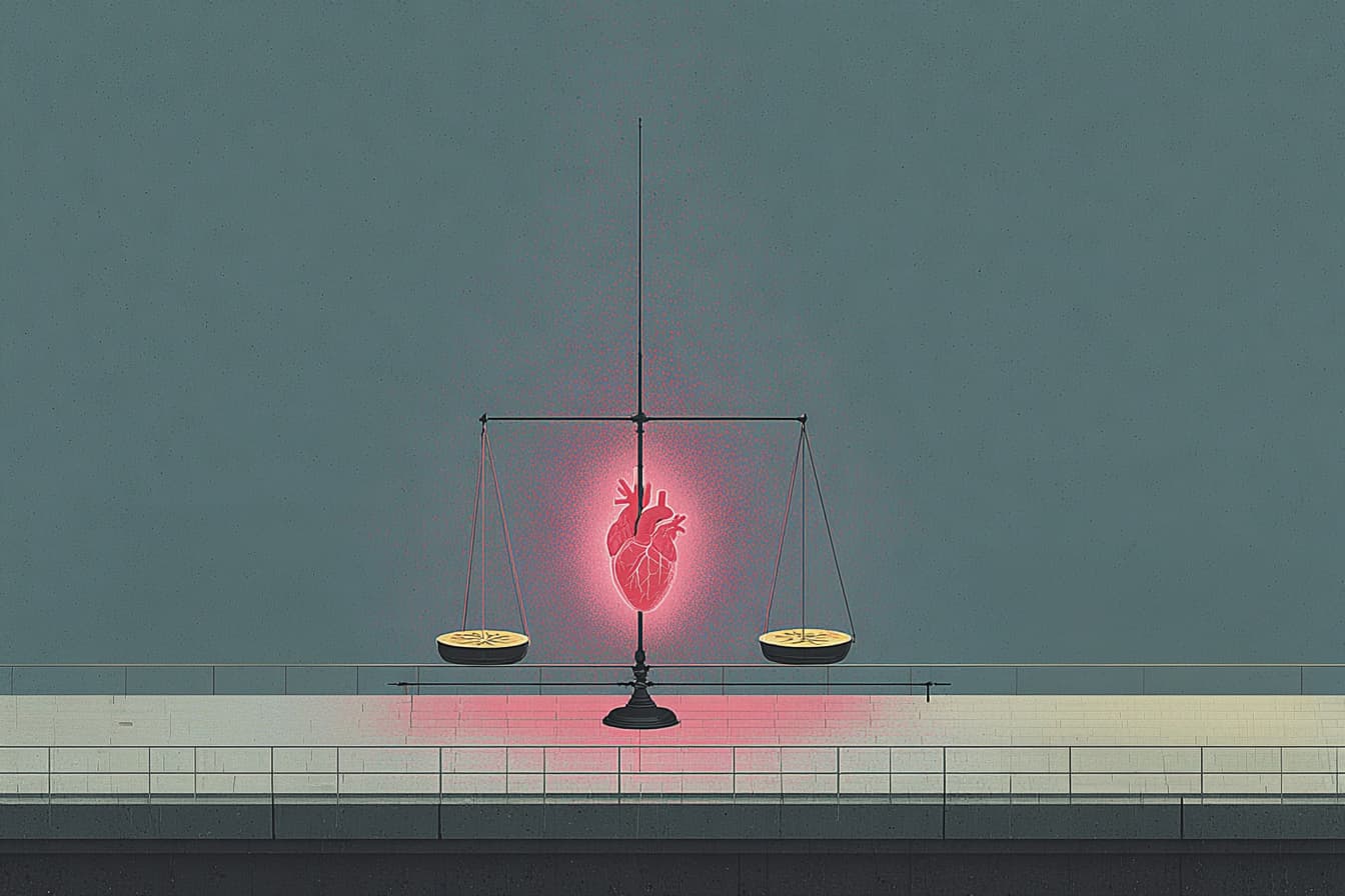 a scale with a heart in the middle a scale with a heart in the middle