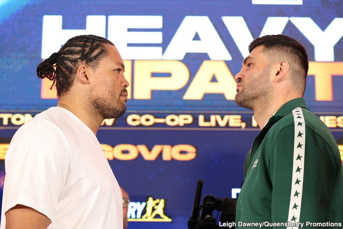 Image: Tonight's Live Results: Joe Joyce vs. Filip Hrgovic - From Manchester