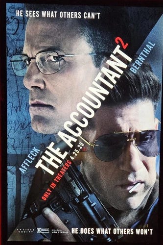 The Accountant 2 original DS movie poster D/S 27x40 - 2025 Adv -  Ben Affleck - Picture 1 of 1