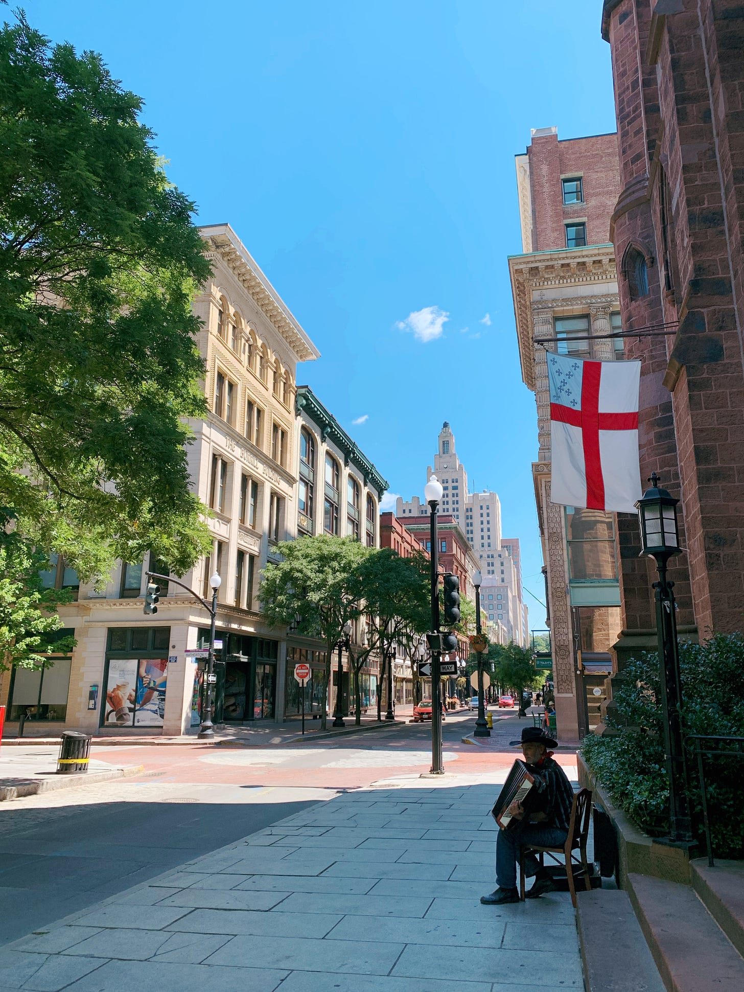 Westminster St with Superman building in the background