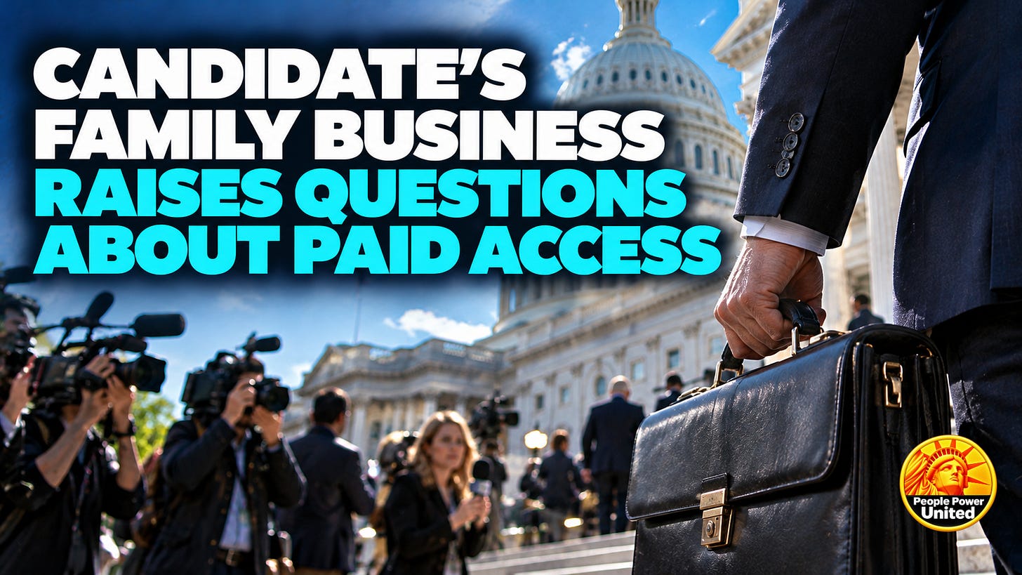 Candidate’s Family Business Raises Questions About Paid Access. Candidate’s Family Business Raises Questions About Paid Access.