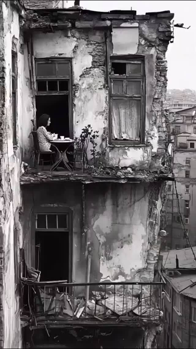 May be a black-and-white image of fire escape May be a black-and-white image of fire escape