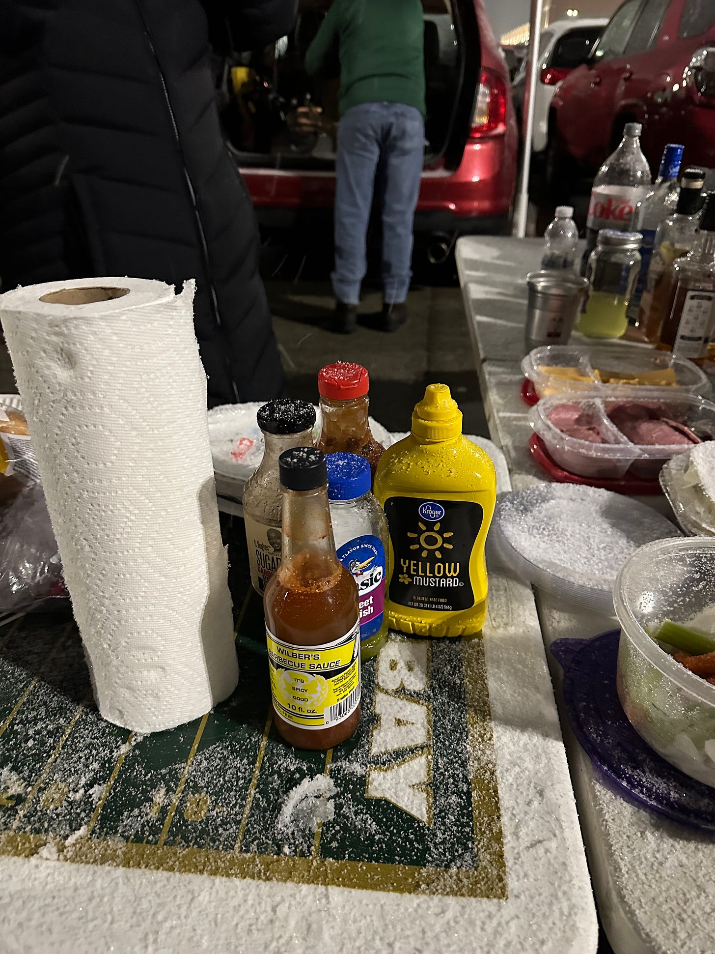wilber's barbecue sauce on the table