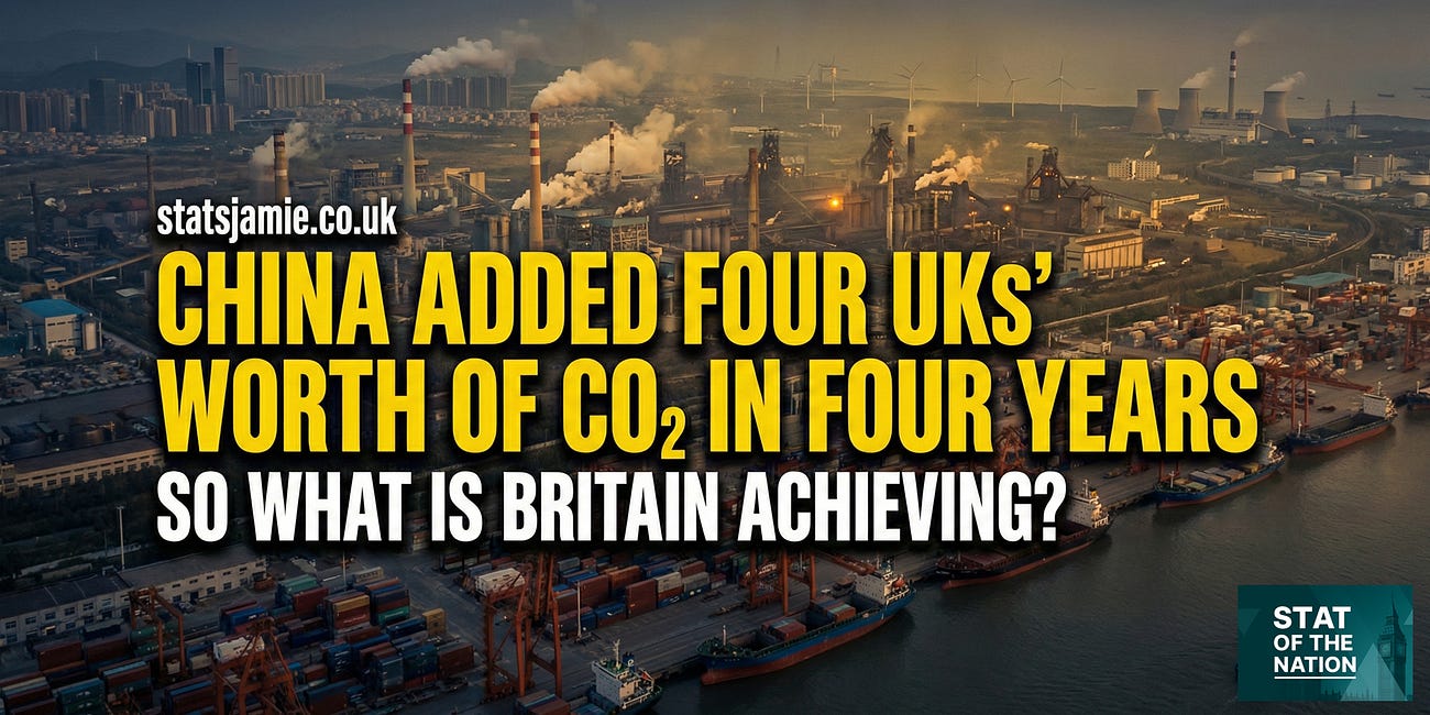 China Added Four UKs’ Worth of CO₂ in Four Years — So What Is Britain Achieving?