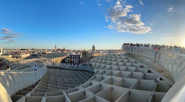 Different angles of Las Setas de Sevilla