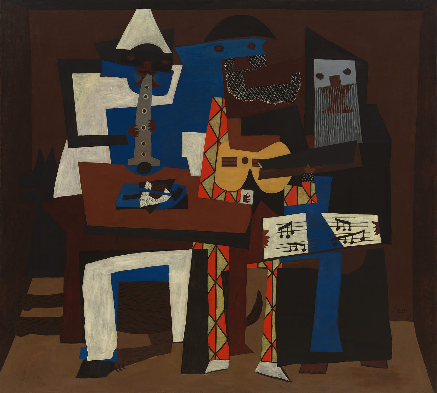 Picasso Three Musicians 1921 synthetic cubism Picasso Three Musicians 1921 synthetic cubism