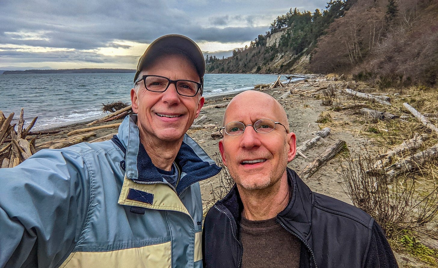 On a beach near Seattle