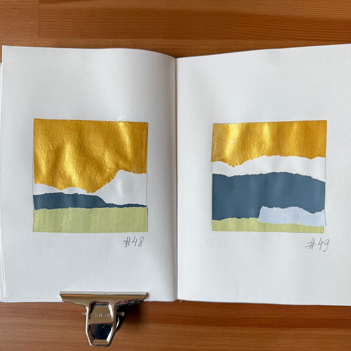 Collage art, mixed media art, sketchbooks