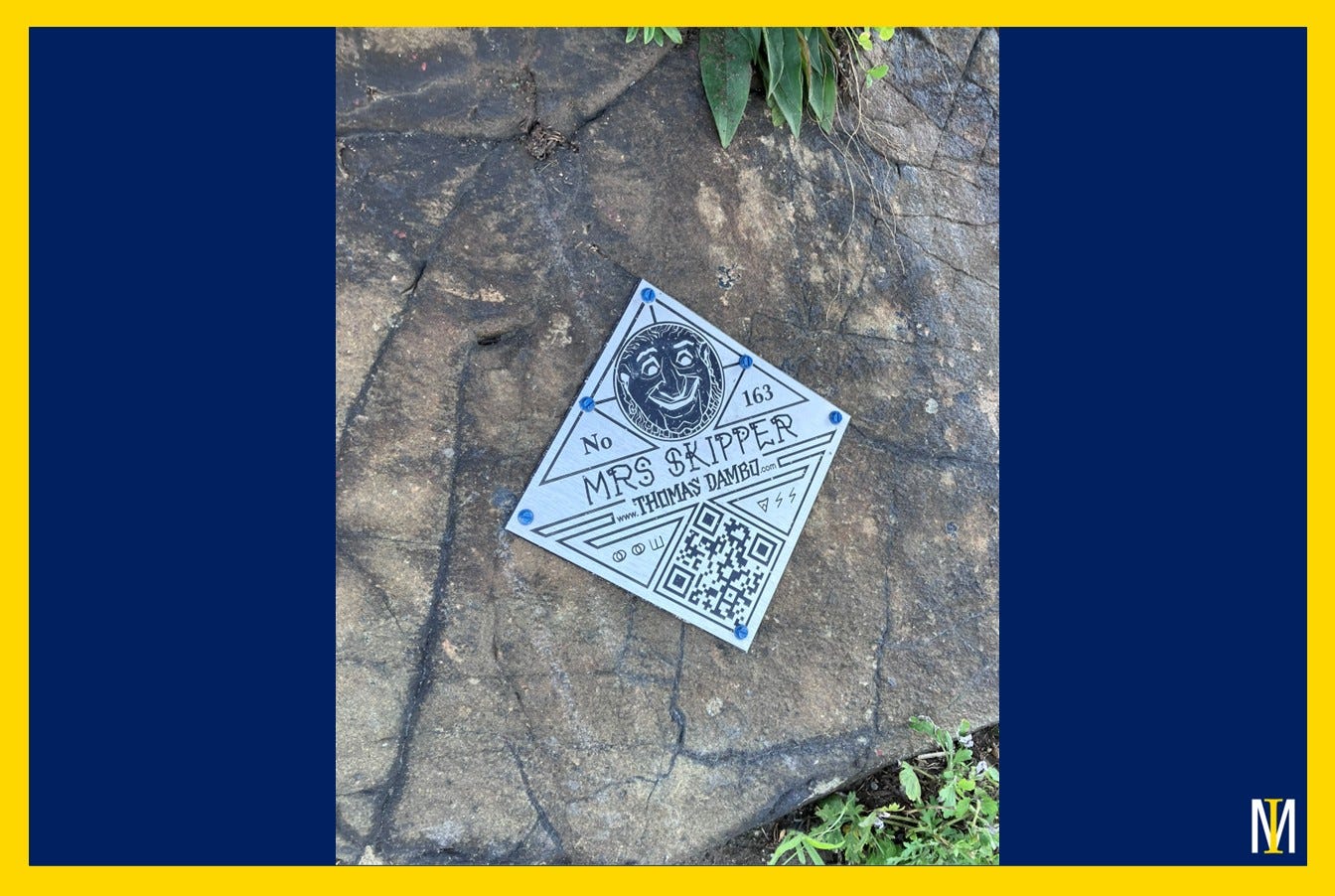 The QR code identifying Mrs Skipper. The QR code identifying Mrs Skipper.