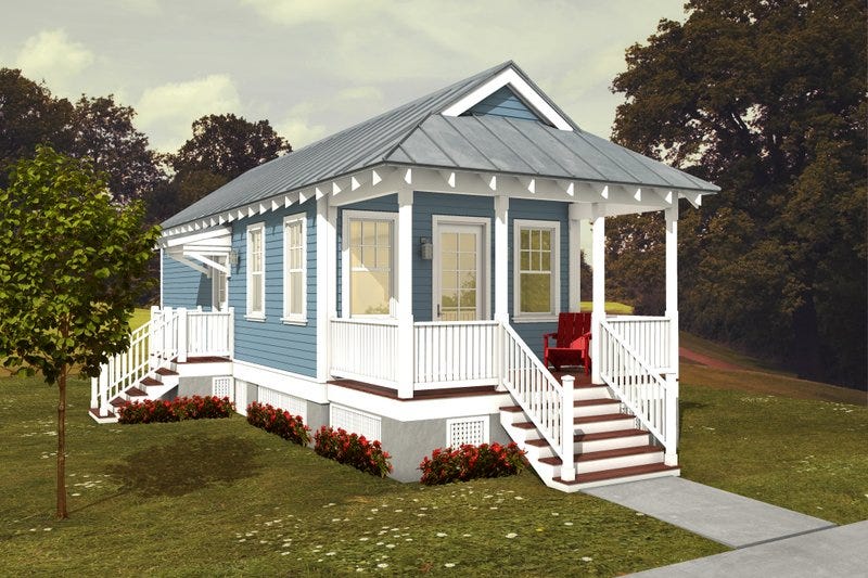 Katrina Cottage House Plans, Floor Plans & Designs - Houseplans.com