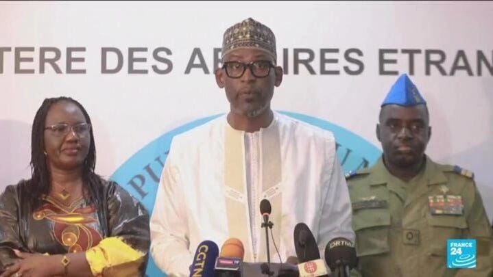 Abdoulaye Diop, Mali's minister of foreign affairs, speaks about the Alliance of Sahel States on September 16, 2023. Abdoulaye Diop, Mali's minister of foreign affairs, speaks about the Alliance of Sahel States on September 16, 2023.