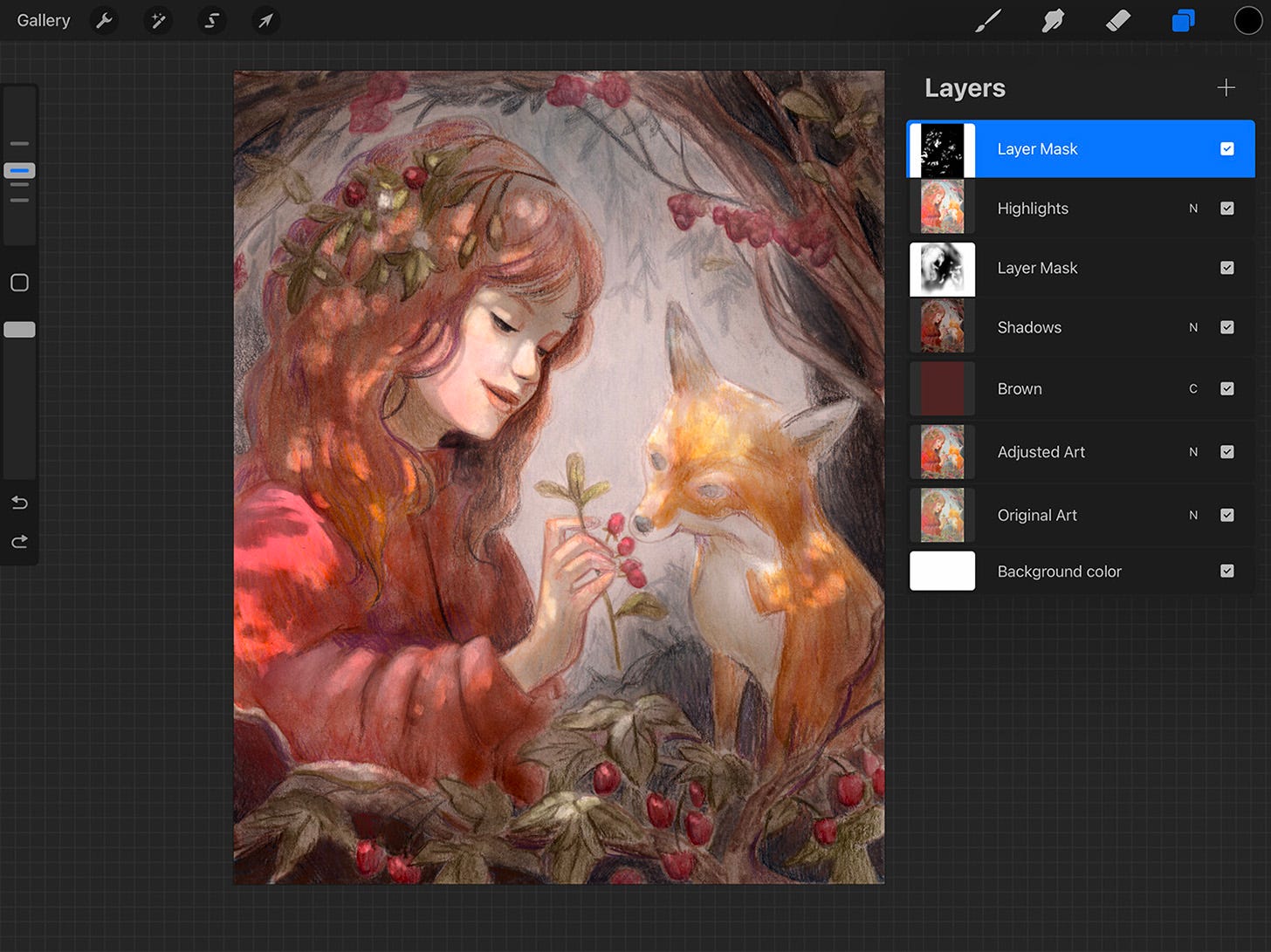 Screen shot of Procreate Screen shot of Procreate