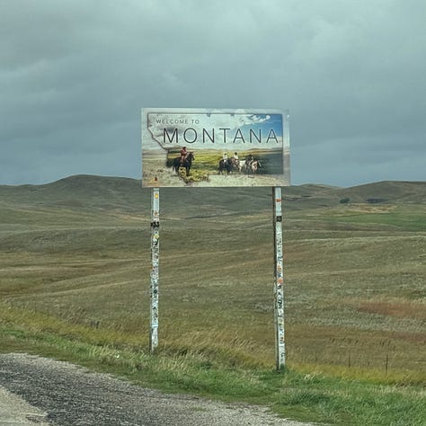 Various state line signs in Pennsylvania, Ohio, Nebraska, Wyoming and Montana