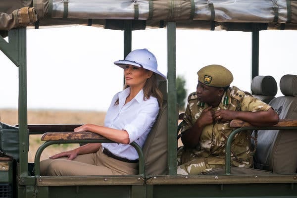 Melania Trump Raises Eyebrows in Africa With Another White Hat - The New  York Times