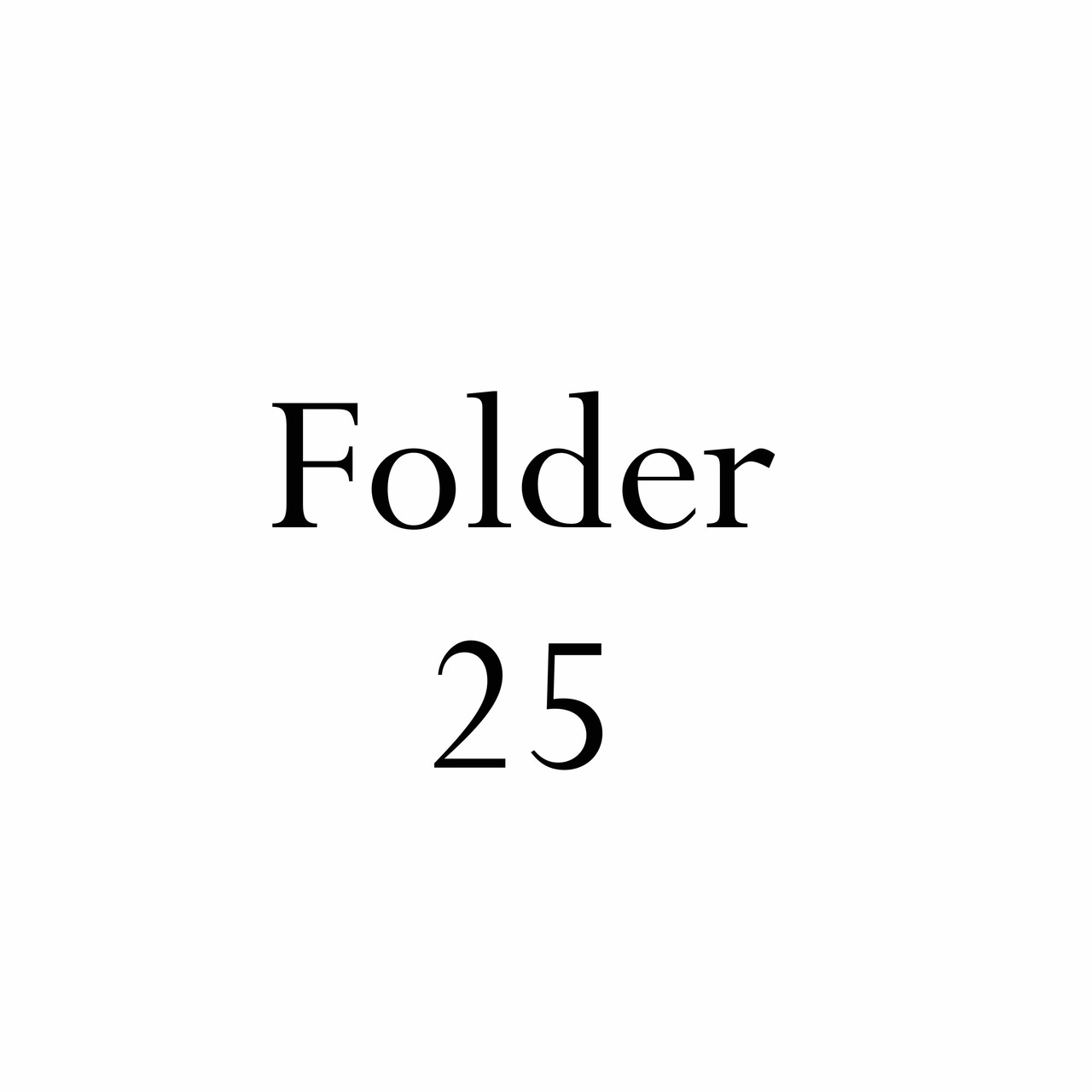 FOLDER 25