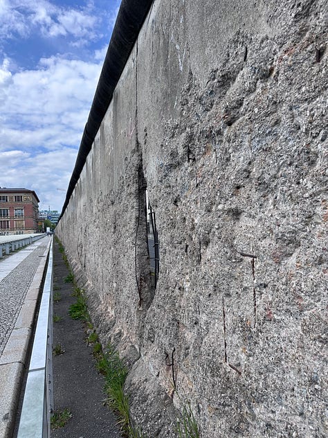 Portions of the Berlin Wall at the Topography of Terror museum.
