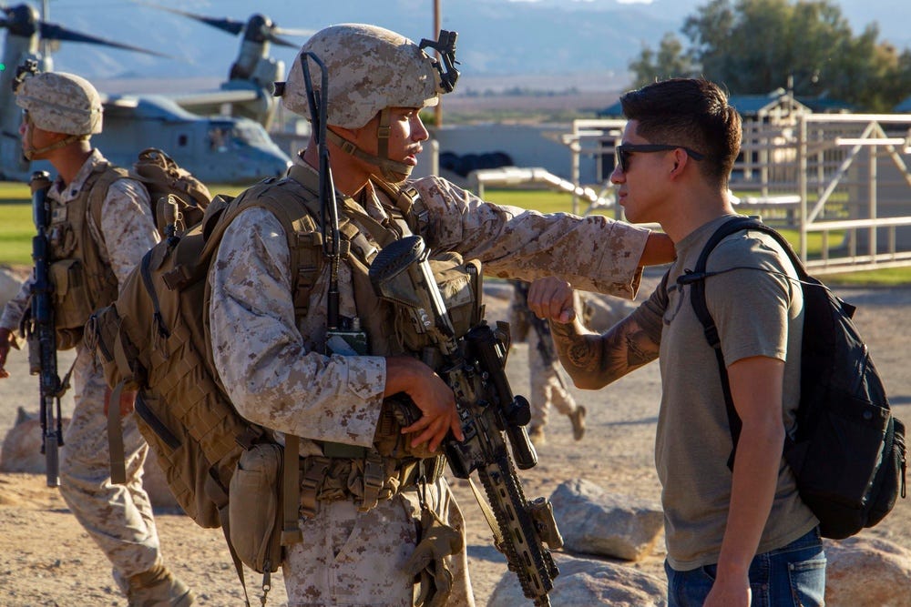 U.S. Marines conduct a noncombatant evacuation operation training exercise