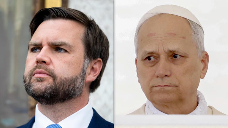 JD Vance and Pope Leo XIV. (Photo: Getty Images)